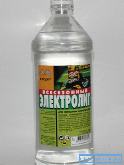 Акумуляторний електроліт. Акумуляторний електроліт.