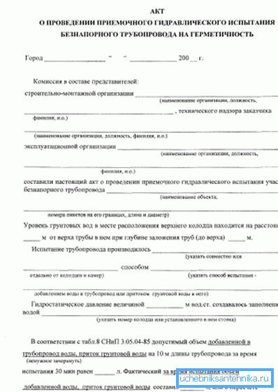 Акт випробувань. Акт випробувань.