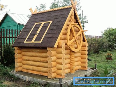 Дерев'яний зруб для колодязя - відмінне декоративне рішення Дерев'яний зруб для колодязя - відмінне декоративне рішення