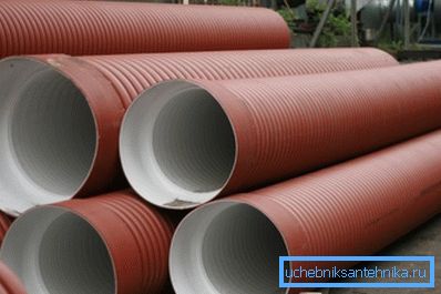 Двошарові гофровані труби для безнапірних ліній каналізації. Двошарові гофровані труби для безнапірних ліній каналізації.