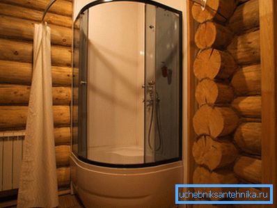 Фото облаштованого душа в заміському котеджі Фото облаштованого душа в заміському котеджі