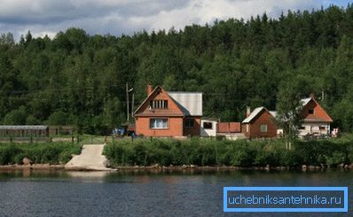 Фото заміського котеджу на березі річки Фото заміського котеджу на березі річки