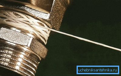 Герметизація різьблення полімерної ниткою. Герметизація різьблення полімерної ниткою.