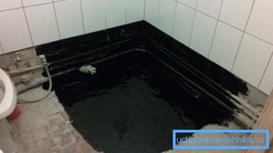 Гідроізоляція виконується із заходом на стіни Гідроізоляція виконується із заходом на стіни
