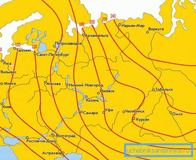 +1221 Глибина промерзання грунту в різних регіонах