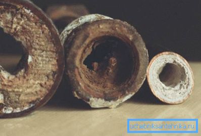 Вапно і іржа з часом знижують просвіт труби. Вапно і іржа з часом знижують просвіт труби.
