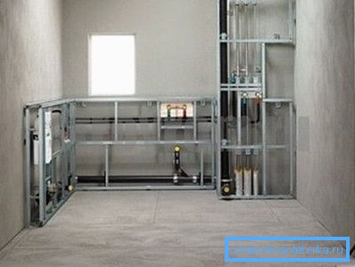 Каркас для фальшстени - так можна приховати розводку труб Каркас для фальшстени - так можна приховати розводку труб