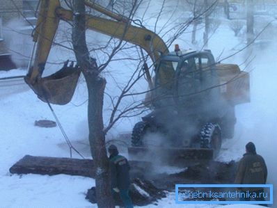 Класичний приклад прориву зношеної теплотраси Класичний приклад прориву зношеної теплотраси
