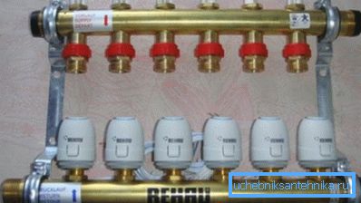 Колектори оснащені для вимірювання витрат речовини термоголовки Колектори оснащені для вимірювання витрат речовини термоголовки