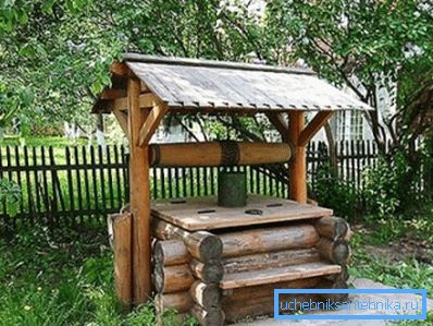 Колодязь в сільському стилі. Колодязь в сільському стилі.
