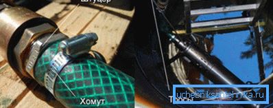 Кріплення шлангу і металевого троса. Кріплення шлангу і металевого троса.