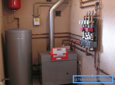 Потужне газове обладнання монтується на підлогу в окремій котельні Потужне газове обладнання монтується на підлогу в окремій котельні