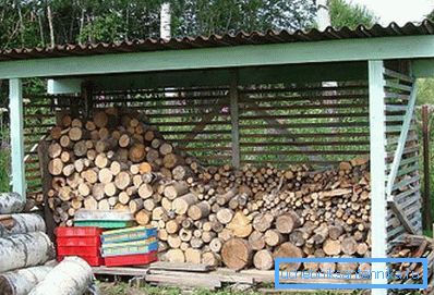 На фото - навіс для зберігання дров На фото - навіс для зберігання дров
