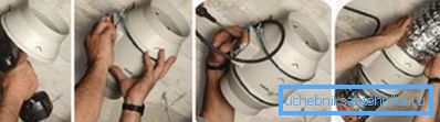 На фото - установка канального вентилятора На фото - установка канального вентилятора
