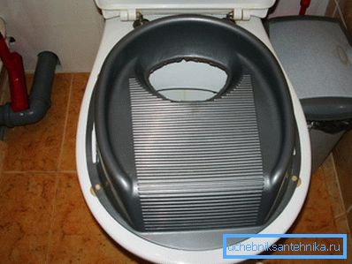 Накладка для кішок на унітаз з перфорованими колами різної величини Накладка для кішок на унітаз з перфорованими колами різної величини