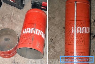 Осередок можна зробити і газового балона.
