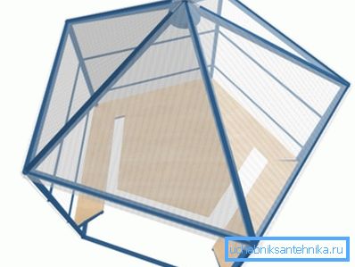 Оригінальна і разом з тим проста форма металевої альтанки Оригінальна і разом з тим проста форма металевої альтанки