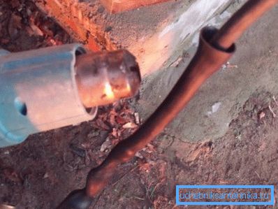 Пайка термоусадкової муфти Пайка термоусадкової муфти