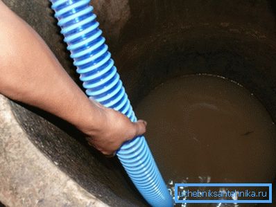 Першу воду відкачуємо і зливаємо в яму. Першу воду відкачуємо і зливаємо в яму.
