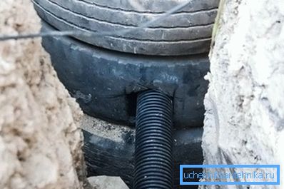 Підведення труби до септика Підведення труби до септика
