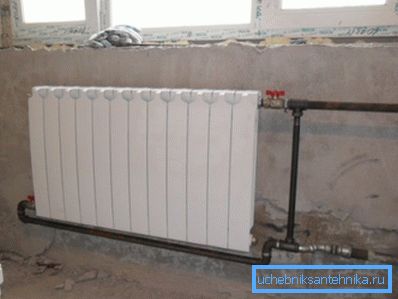 Підводка до радіатора зібрана на різьбах. Підводка до радіатора зібрана на різьбах.