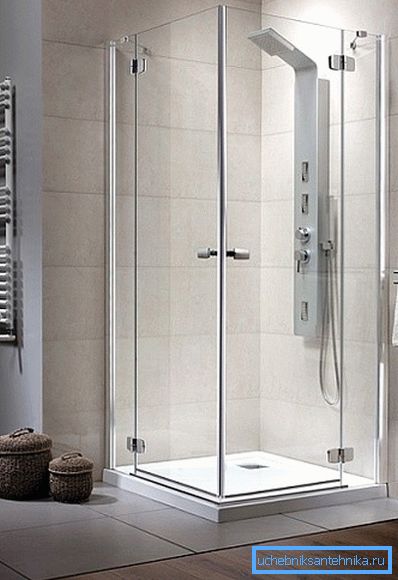 Орні дверці для душової кабіни 90х90 см