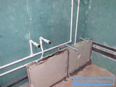 Розведення поліпропіленових труб у ванній під гіпсокартон Розведення поліпропіленових труб у ванній під гіпсокартон