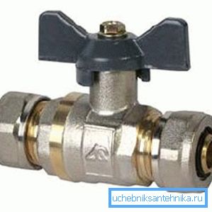 Кульовий вентиль для металопластикових труб Кульовий вентиль для металопластикових труб