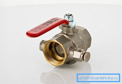 Кульовий кран з дренажем і відводом повітря Valtec Кульовий кран з дренажем і відводом повітря Valtec