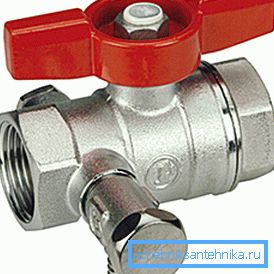 Кульовий кран з відводом повітря з латуні Кульовий кран з відводом повітря з латуні