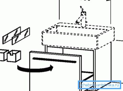 Схема тумби DURAVIT X-Large Схема тумби DURAVIT X-Large