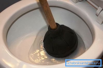 Видаляємо воду за допомогою вантуза. Видаляємо воду за допомогою вантуза.