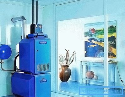 Установка підлогового котла Установка підлогового котла