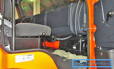 Пристрій повністю встановлено в кабіні. Пристрій повністю встановлено в кабіні.