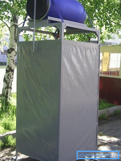 У готових конструкціях також використовуються ремені для фіксації бочки У готових конструкціях також використовуються ремені для фіксації бочки