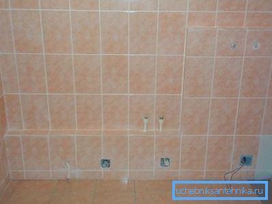 Ванна кімната готова до установки сантехніки. Ванна кімната готова до установки сантехніки.