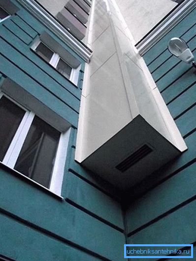 Вентиляційний короб встановлений зовні Вентиляційний короб встановлений зовні