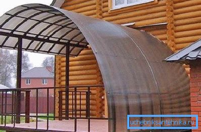 Веранда з профільної труби і полікарбонату Веранда з профільної труби і полікарбонату