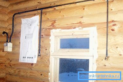 Всередині приміщення допускається тільки відкрита прокладка газової труби Всередині приміщення допускається тільки відкрита прокладка газової труби