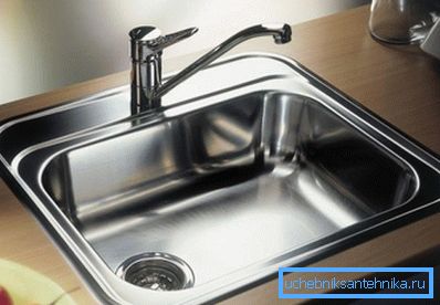 Врізна кухонні раковина з нержавіючої сталі 50х50 Врізна кухонні раковина з нержавіючої сталі 50х50
