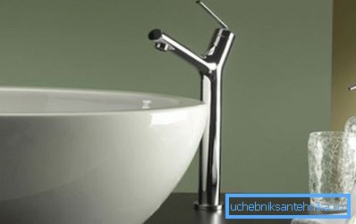 Високий кран для накладної мийки