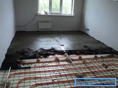 Заливка теплої підлоги бетоном Заливка теплої підлоги бетоном