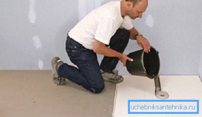 Заливка трапа і утеплювача Заливка трапа і утеплювача